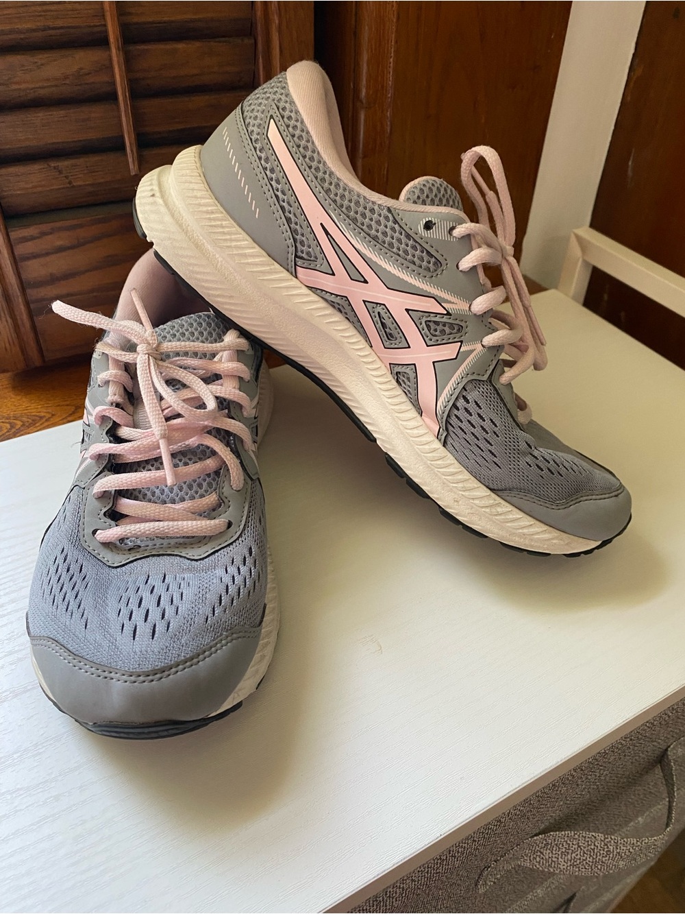 ASICS Gel-Contend 7 Running Shoes | AMPLIFOAM | Gray Pink | Women’s Size 8